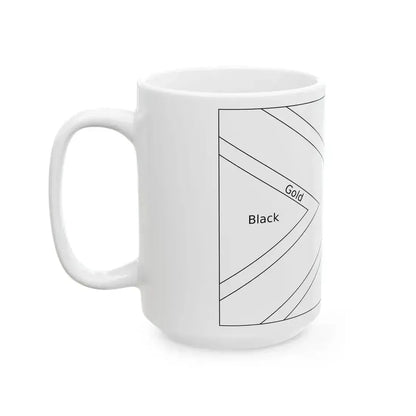 Diagram of the Flag of South Africa (South Africa) White Coffee Mug - Go Mug Yourself
