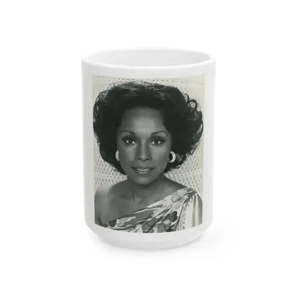 Diahann Carroll #24 (Vintage Female Icon) White Coffee Mug 15oz - Go Mug Yourself