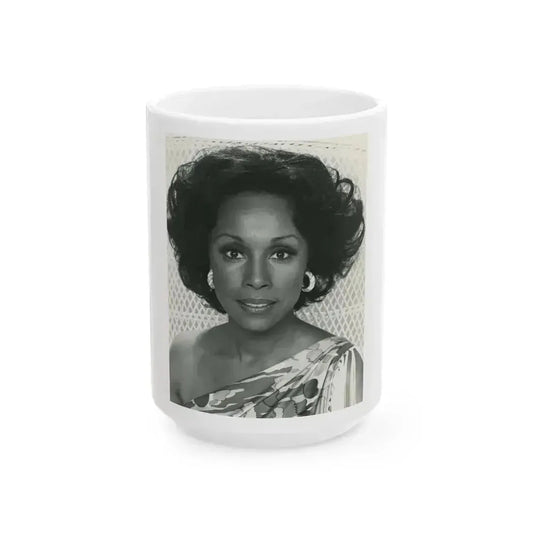 Diahann Carroll #24 (Vintage Female Icon) White Coffee Mug 15oz - Go Mug Yourself