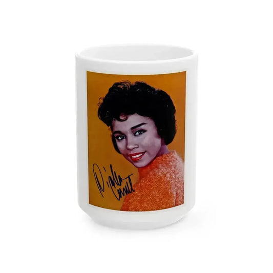 Diahann Carroll #32 (Vintage Female Icon) White Coffee Mug 15oz - Go Mug Yourself