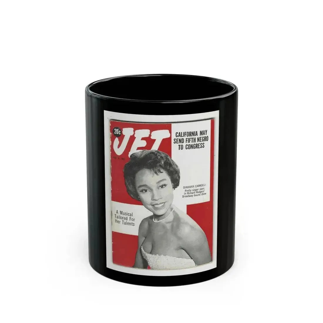 Diahann Carroll #36 - Mag. Cover (Vintage Female Icon) Black Coffee Mug 11oz - Go Mug Yourself