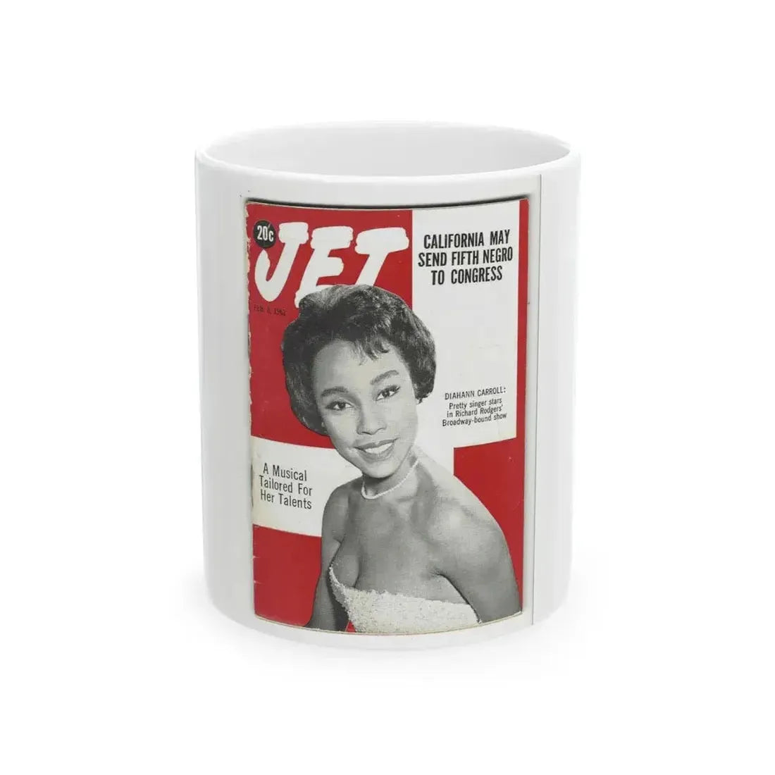 Diahann Carroll #36 - Mag. Cover (Vintage Female Icon) White Coffee Mug 11oz - Go Mug Yourself
