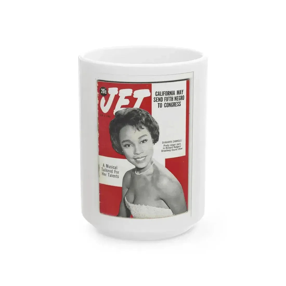 Diahann Carroll #36 - Mag. Cover (Vintage Female Icon) White Coffee Mug 15oz - Go Mug Yourself