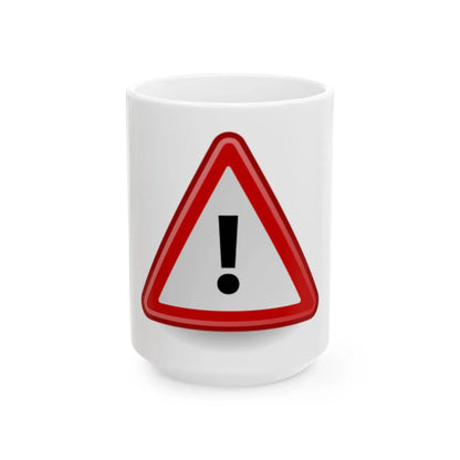 Dialog-warning (South Africa) White Coffee Mug 15oz - Go Mug Yourself