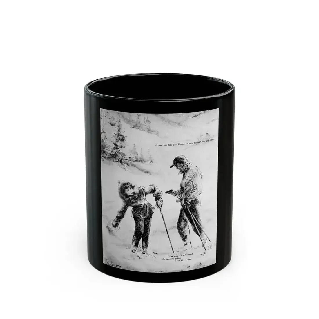 Diamond in the Snow, Calling All Girls, January 1948 - Black Coffee Mug 11oz - Go Mug Yourself