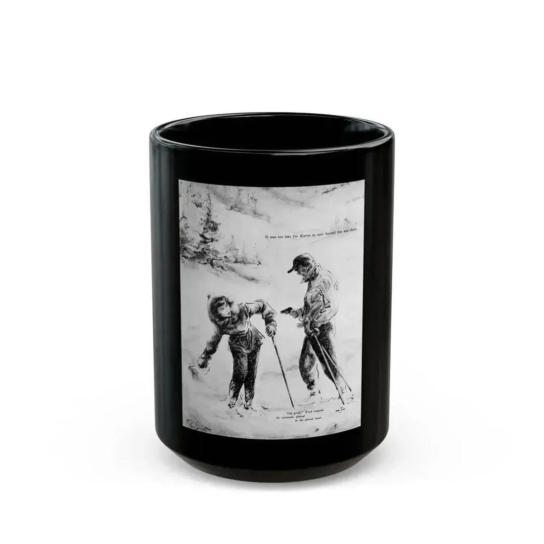 Diamond in the Snow, Calling All Girls, January 1948 - Black Coffee Mug 15oz - Go Mug Yourself