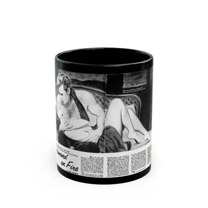 Diamond on Fire, Sir Knight magazine No. 2, 1958 - Black Coffee Mug 11oz - Go Mug Yourself