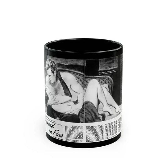 Diamond on Fire, Sir Knight magazine No. 2, 1958 - Black Coffee Mug 11oz - Go Mug Yourself
