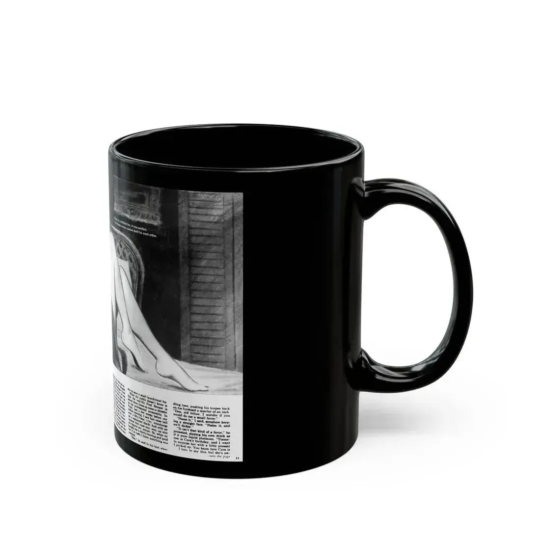 Diamond on Fire, Sir Knight magazine No. 2, 1958 - Black Coffee Mug - Go Mug Yourself
