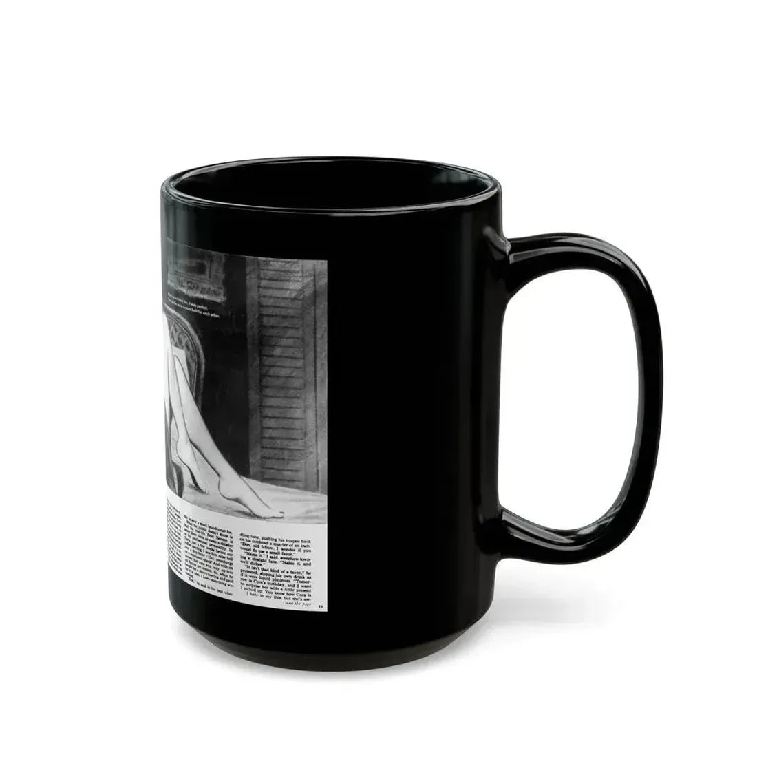 Diamond on Fire, Sir Knight magazine No. 2, 1958 - Black Coffee Mug - Go Mug Yourself