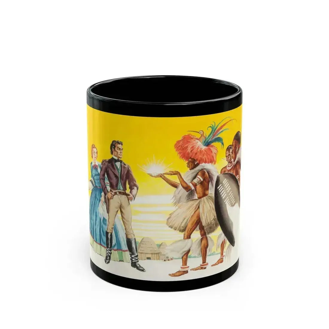 Diamonds are Trumps, The American Weekly story illustration, March 20, 1947 - Black Coffee Mug 11oz - Go Mug Yourself
