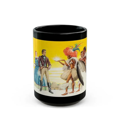 Diamonds are Trumps, The American Weekly story illustration, March 20, 1947 - Black Coffee Mug 15oz - Go Mug Yourself