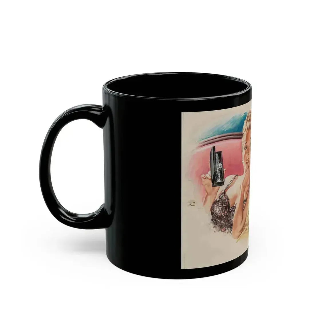 Diamonds Cost Money, Tab magazine interior illustration, August 3, 1946 - Black Coffee Mug - Go Mug Yourself