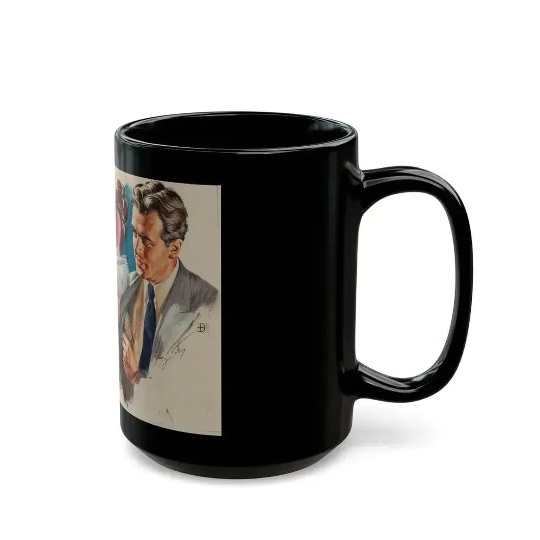 Diamonds Cost Money, Tab magazine interior illustration, August 3, 1946 - Black Coffee Mug - Go Mug Yourself