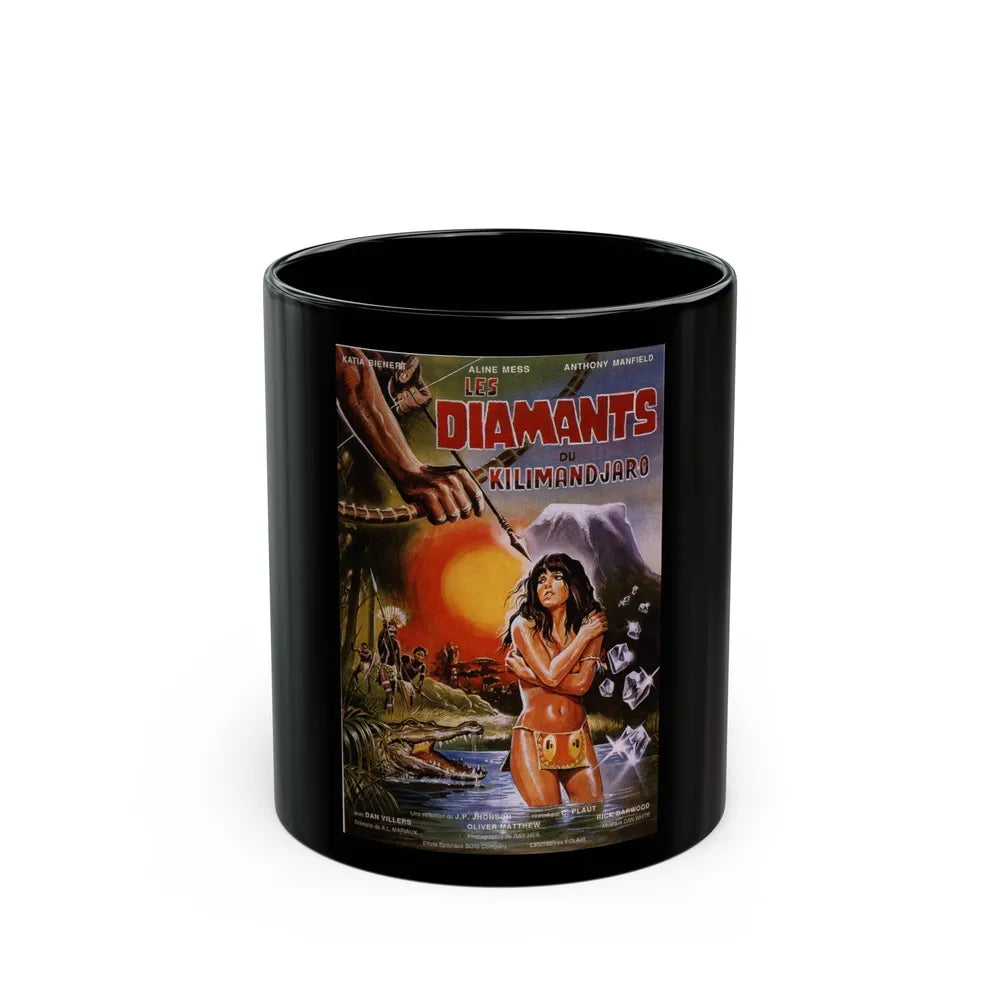 DIAMONDS OF KILIMANDJARO 1983 Movie Poster - Black Coffee Mug-11oz-Go Mug Yourself