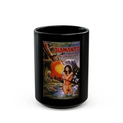 DIAMONDS OF KILIMANDJARO 1983 Movie Poster - Black Coffee Mug 15oz - Go Mug Yourself