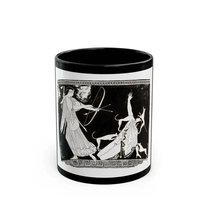 Diana and Actaeon Illustration - Black Coffee Mug 11oz - Go Mug Yourself