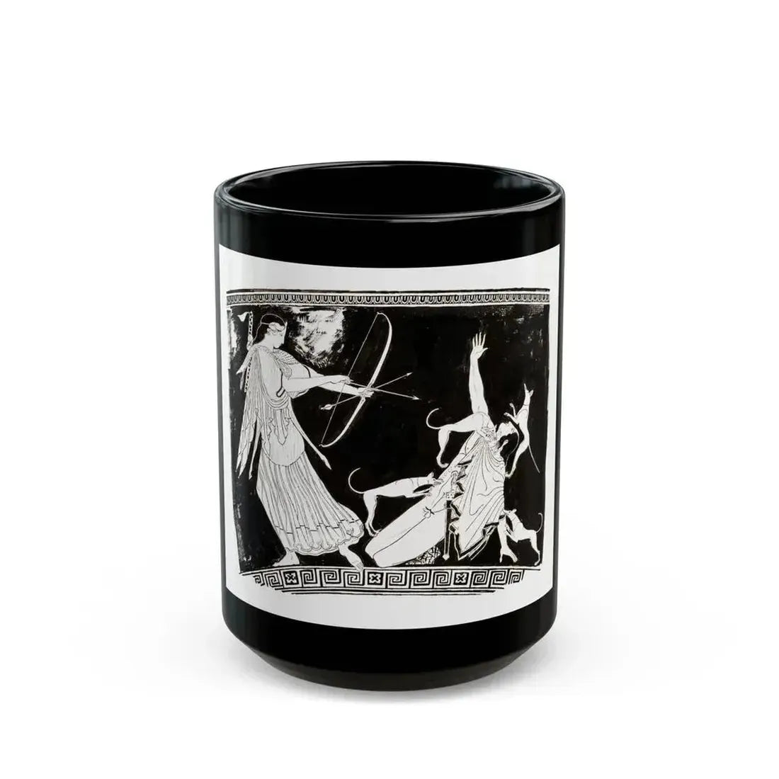 Diana and Actaeon Illustration - Black Coffee Mug 15oz - Go Mug Yourself