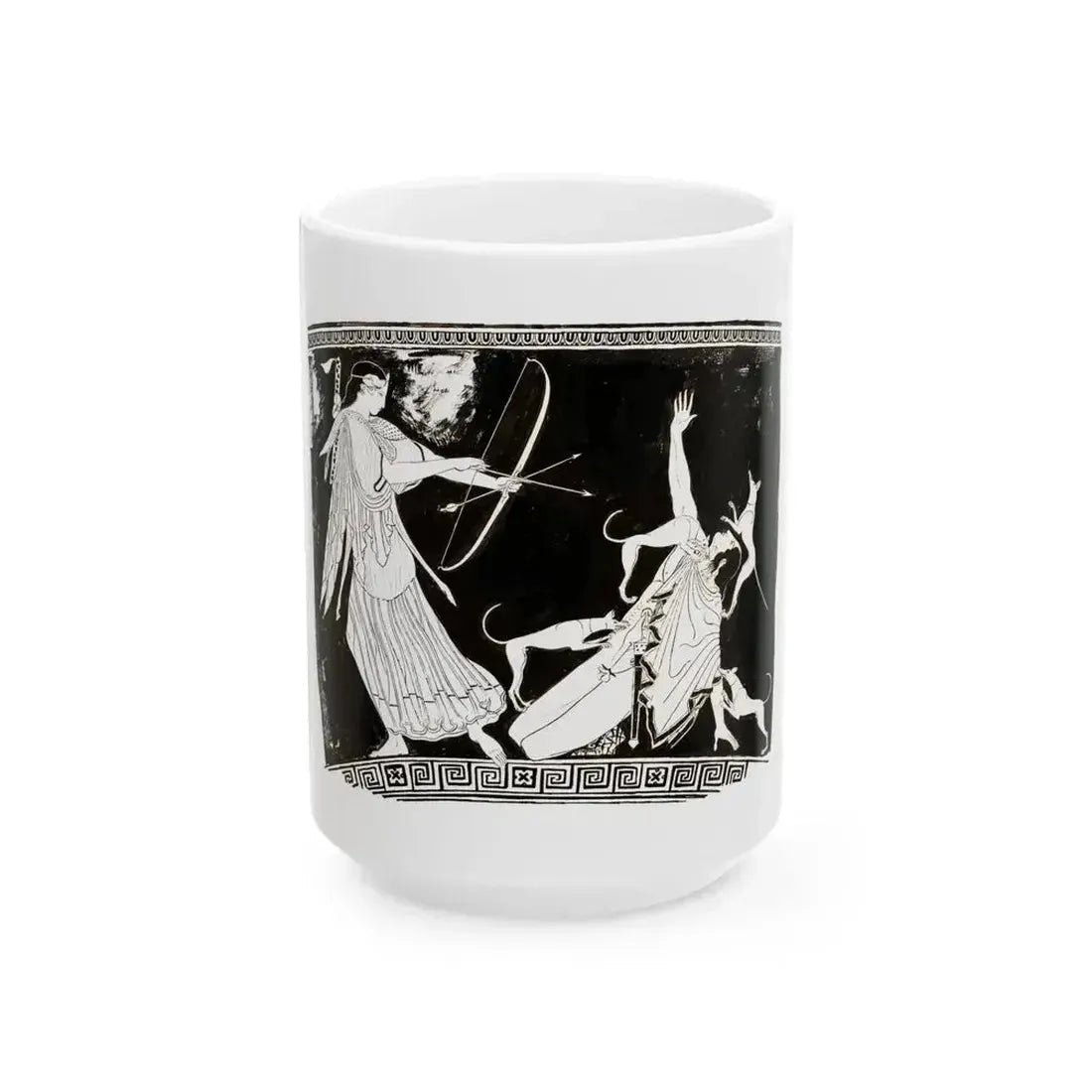 Diana and Actaeon Illustration - White Coffee Mug 15oz - Go Mug Yourself