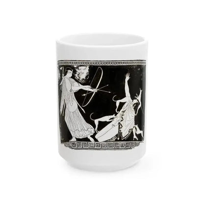 Diana and Actaeon Illustration - White Coffee Mug 15oz - Go Mug Yourself