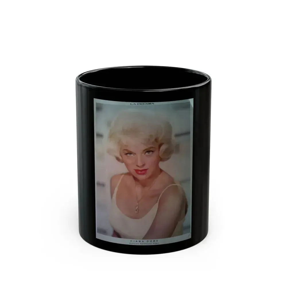 Diana Dors #100 (Vintage Female Icon) Black Coffee Mug 11oz - Go Mug Yourself
