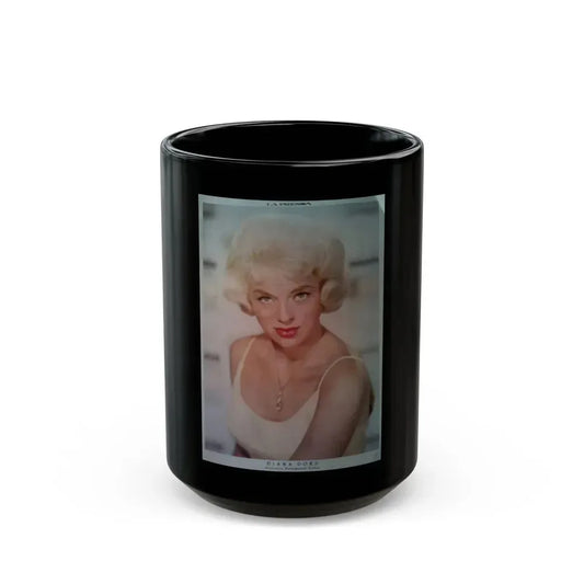 Diana Dors #100 (Vintage Female Icon) Black Coffee Mug 15oz - Go Mug Yourself