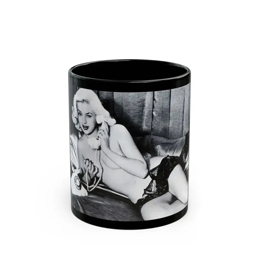 Diana Dors #101 (Vintage Female Icon) Black Coffee Mug 11oz - Go Mug Yourself