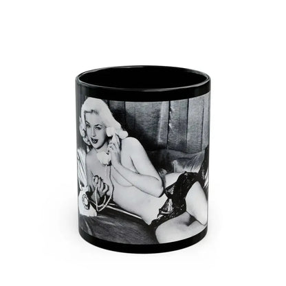 Diana Dors #101 (Vintage Female Icon) Black Coffee Mug 11oz - Go Mug Yourself