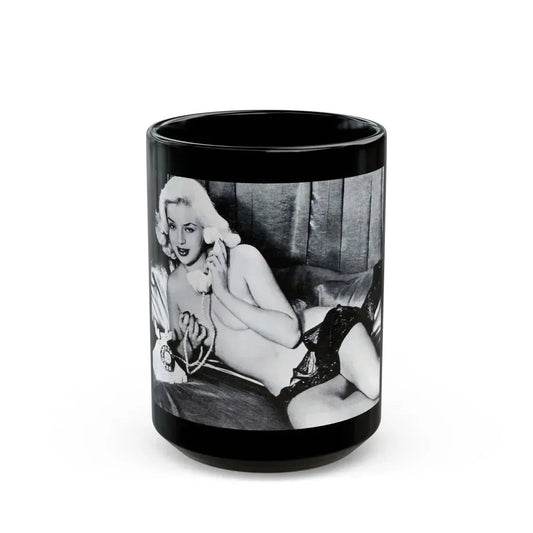 Diana Dors #101 (Vintage Female Icon) Black Coffee Mug 15oz - Go Mug Yourself