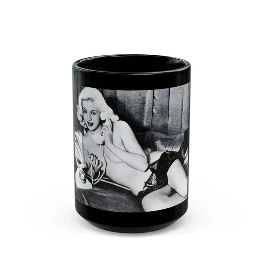 Diana Dors #101 (Vintage Female Icon) Black Coffee Mug 15oz - Go Mug Yourself