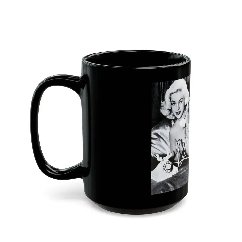 Diana Dors #101 (Vintage Female Icon) Black Coffee Mug - Go Mug Yourself