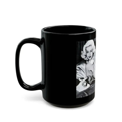 Diana Dors #101 (Vintage Female Icon) Black Coffee Mug - Go Mug Yourself