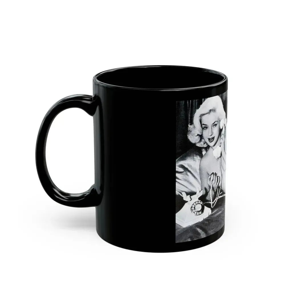 Diana Dors #101 (Vintage Female Icon) Black Coffee Mug - Go Mug Yourself