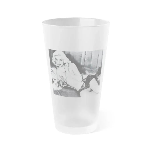 Diana Dors #101 (Vintage Female Icon) Frosted Pint Glass 16oz 16oz Frosted - Go Mug Yourself