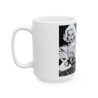 Diana Dors #101 (Vintage Female Icon) White Coffee Mug - Go Mug Yourself