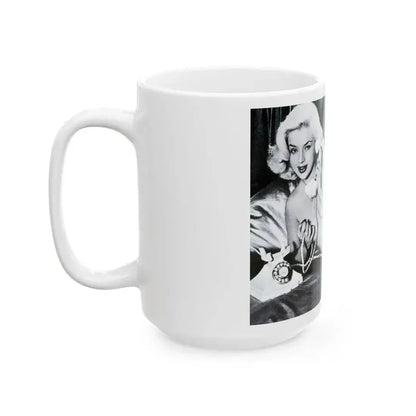 Diana Dors #101 (Vintage Female Icon) White Coffee Mug - Go Mug Yourself
