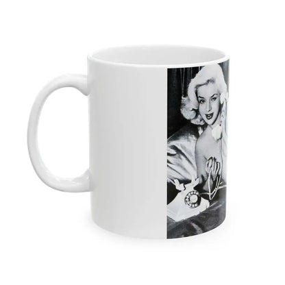 Diana Dors #101 (Vintage Female Icon) White Coffee Mug - Go Mug Yourself