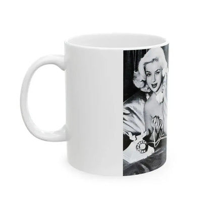 Diana Dors #101 (Vintage Female Icon) White Coffee Mug - Go Mug Yourself