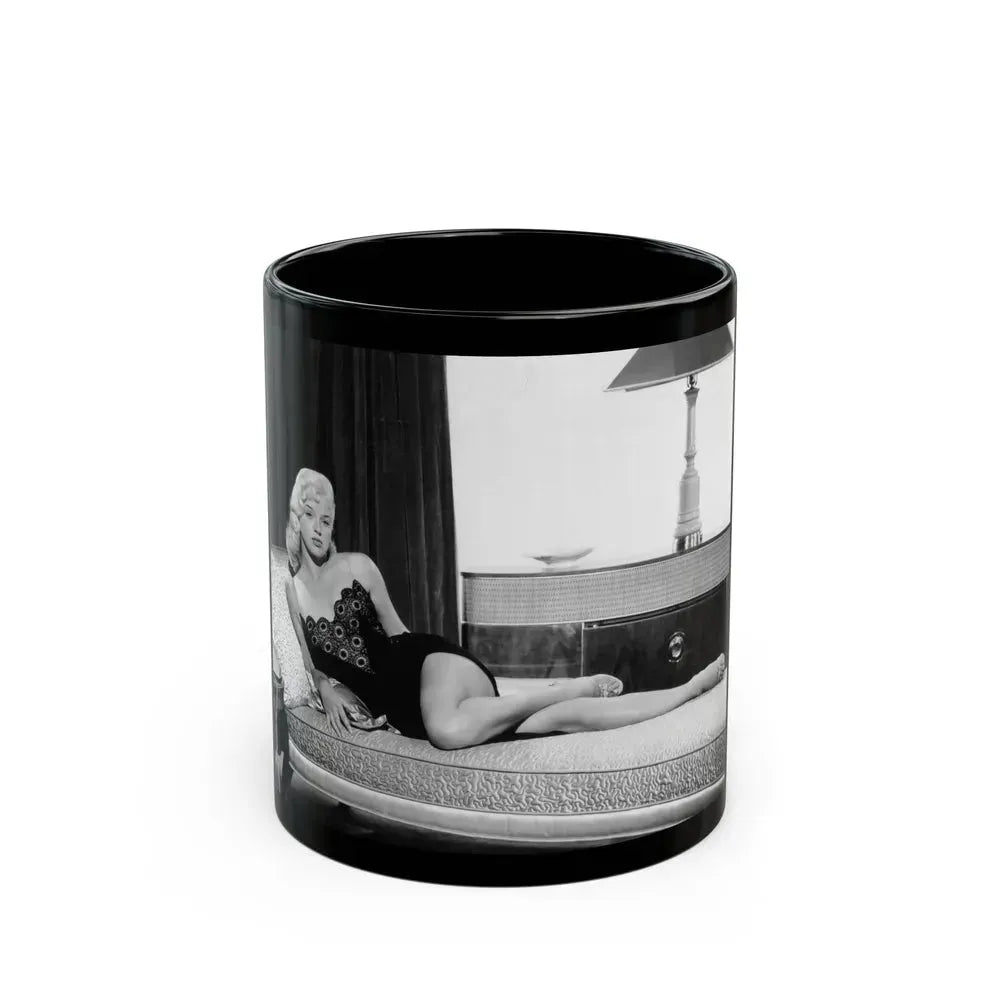 Diana Dors #103 (Vintage Female Icon) Black Coffee Mug 11oz - Go Mug Yourself