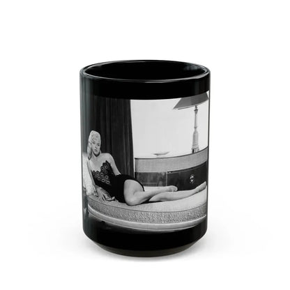 Diana Dors #103 (Vintage Female Icon) Black Coffee Mug 15oz - Go Mug Yourself