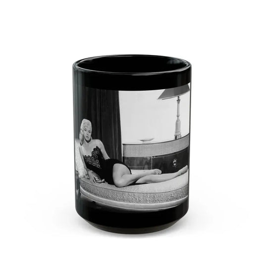 Diana Dors #103 (Vintage Female Icon) Black Coffee Mug 15oz - Go Mug Yourself