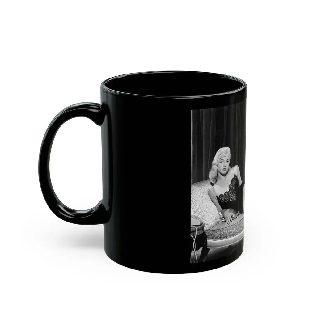 Diana Dors #103 (Vintage Female Icon) Black Coffee Mug - Go Mug Yourself