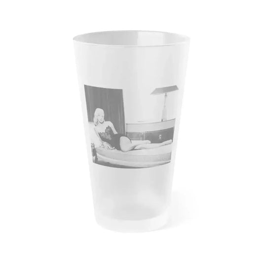 Diana Dors #103 (Vintage Female Icon) Frosted Pint Glass 16oz 16oz Frosted - Go Mug Yourself