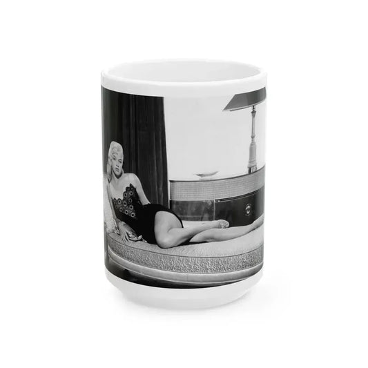 Diana Dors #103 (Vintage Female Icon) White Coffee Mug 15oz - Go Mug Yourself