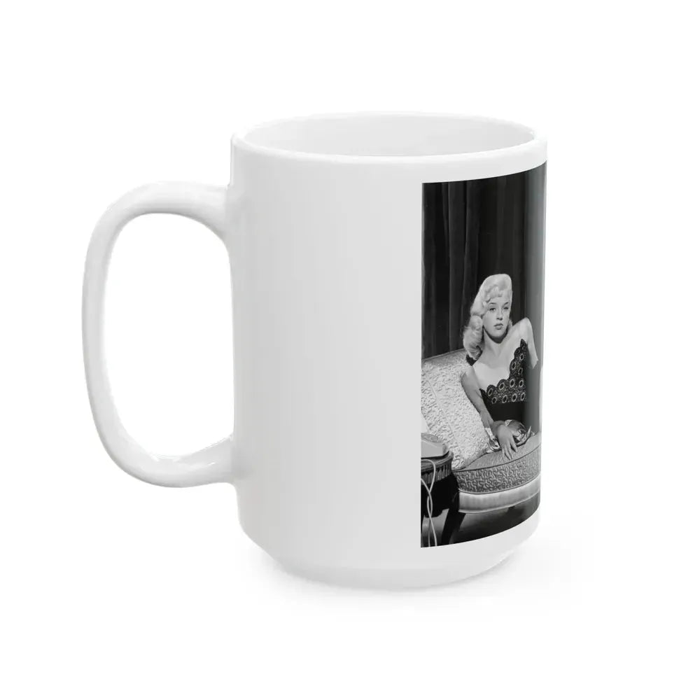 Diana Dors #103 (Vintage Female Icon) White Coffee Mug - Go Mug Yourself