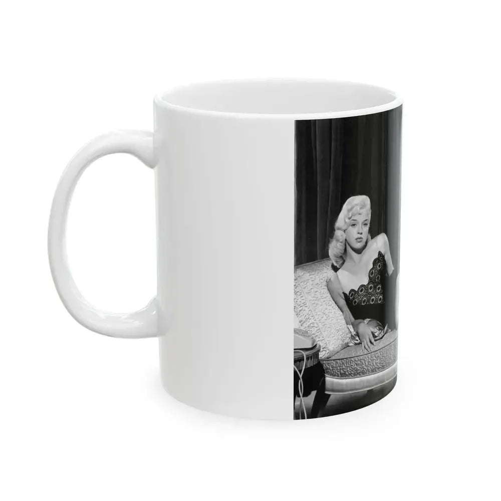 Diana Dors #103 (Vintage Female Icon) White Coffee Mug - Go Mug Yourself