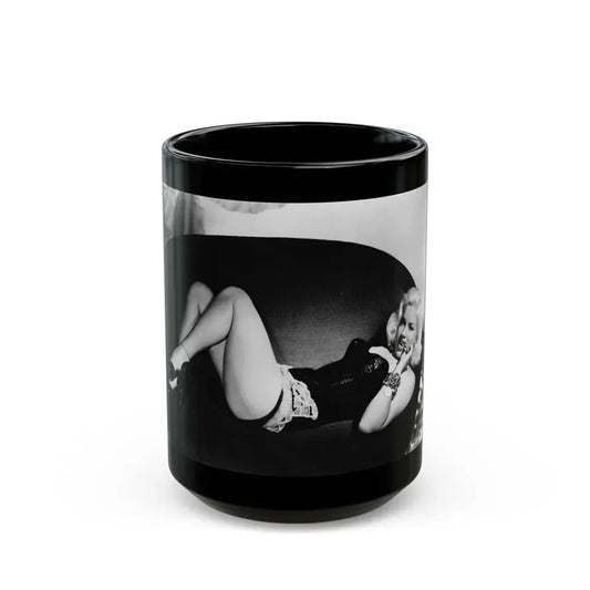Diana Dors #104 (Vintage Female Icon) Black Coffee Mug 15oz - Go Mug Yourself