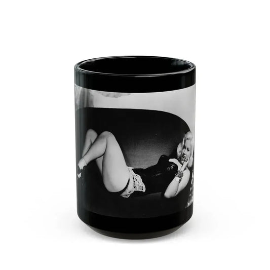 Diana Dors #104 (Vintage Female Icon) Black Coffee Mug 15oz - Go Mug Yourself