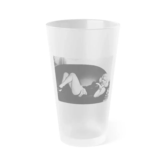 Diana Dors #104 (Vintage Female Icon) Frosted Pint Glass 16oz 16oz Frosted - Go Mug Yourself