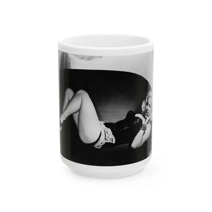 Diana Dors #104 (Vintage Female Icon) White Coffee Mug 15oz - Go Mug Yourself
